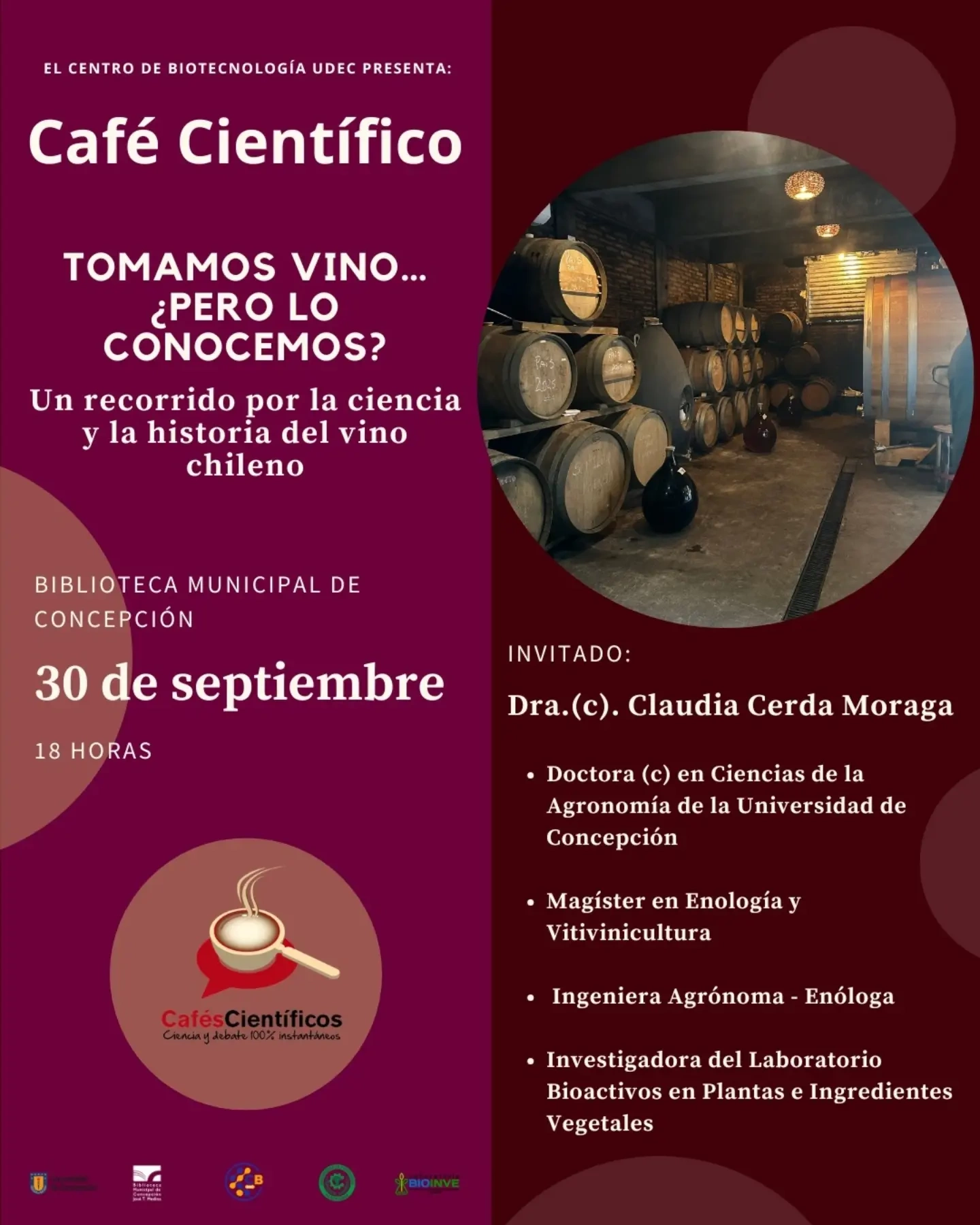 Café Científico: Tomamos Vino... ¿Pero lo Conocemos?