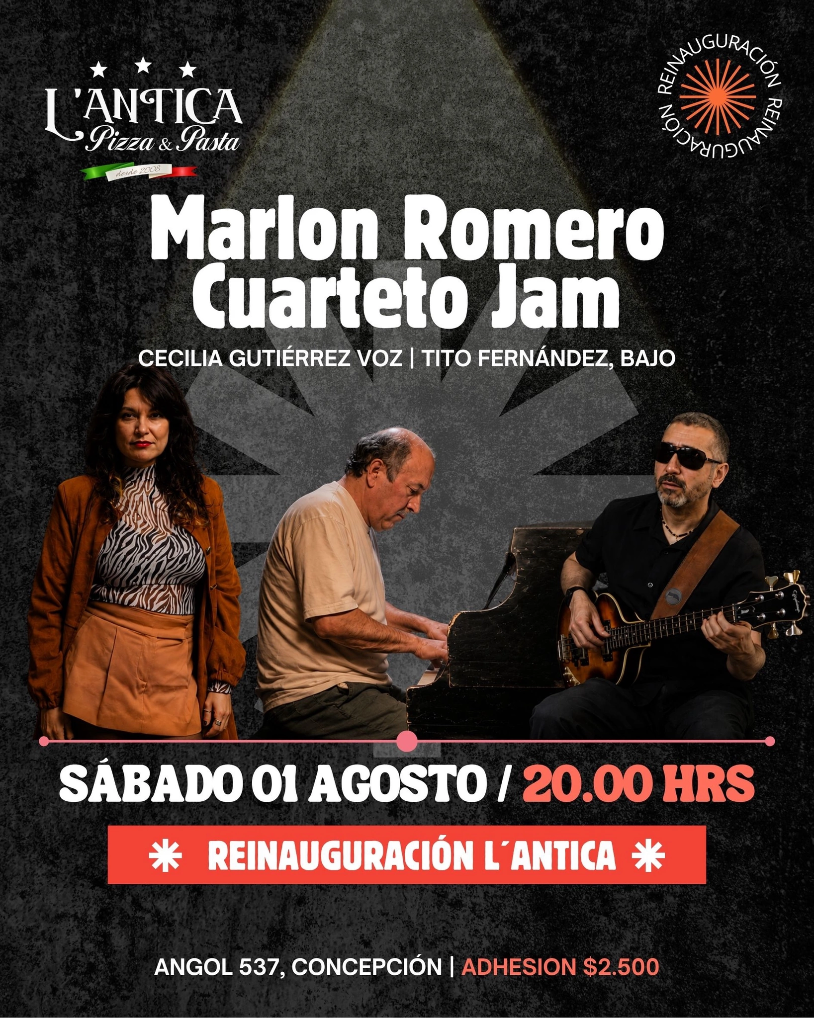 Reinauguración L'Antica Pizza & Pasta con Marlon Romero 