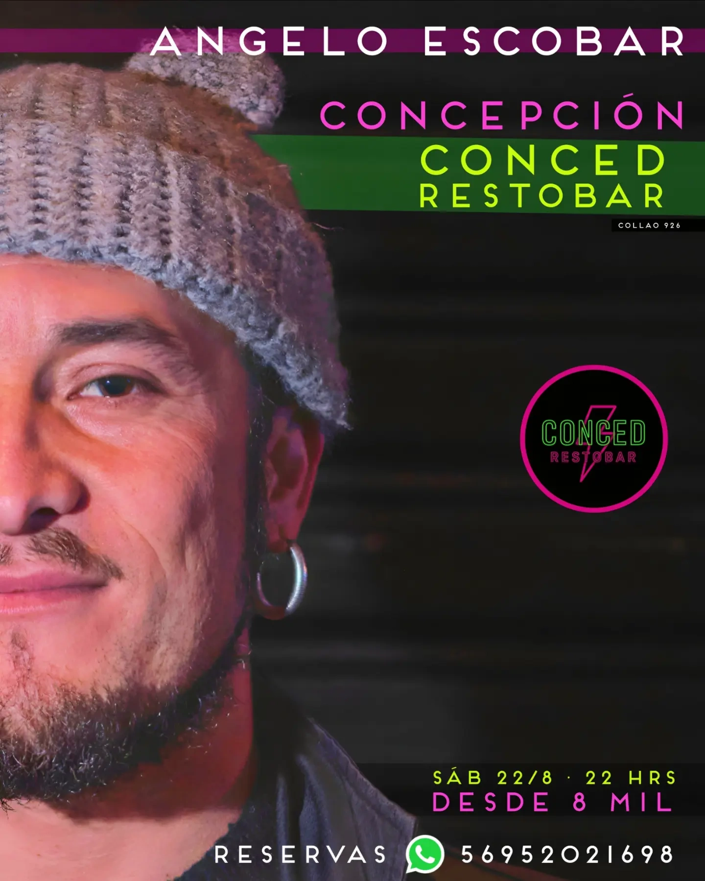 Angelo Escobar en Conced Restobar