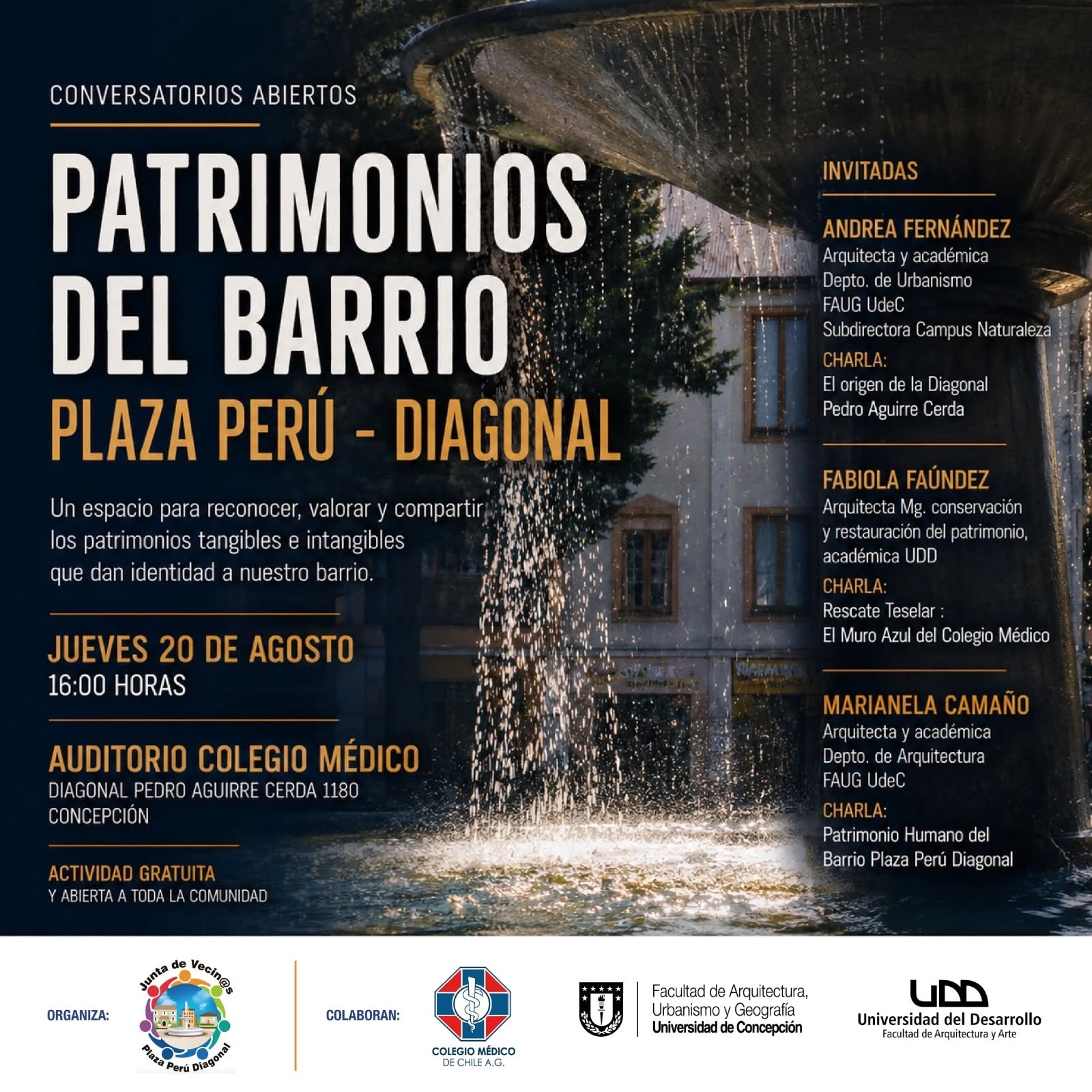 Conversatorios Abiertos Patrimonios del Barrio Plaza Perú - Diagonal