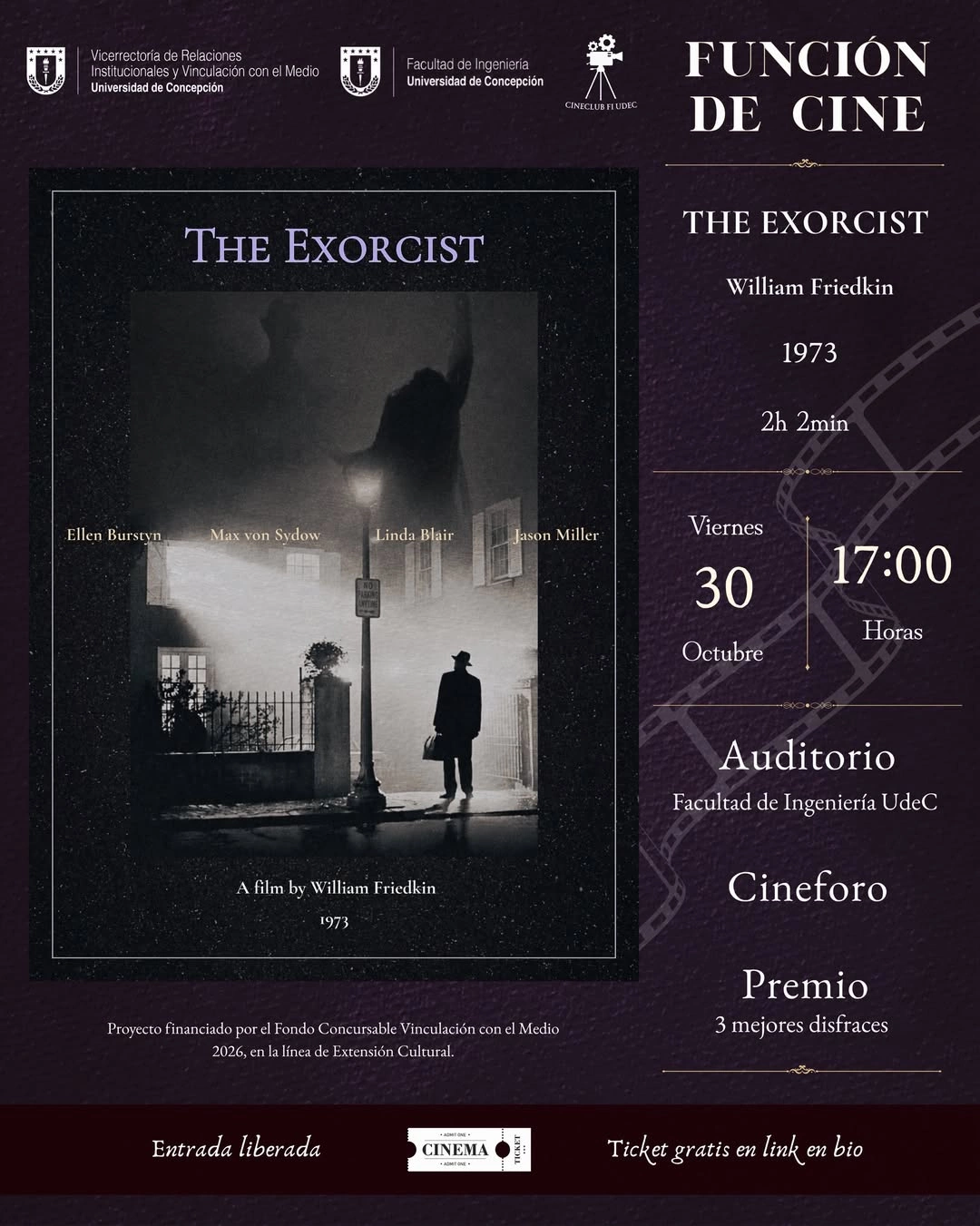Función Cineclub: El Exorcista