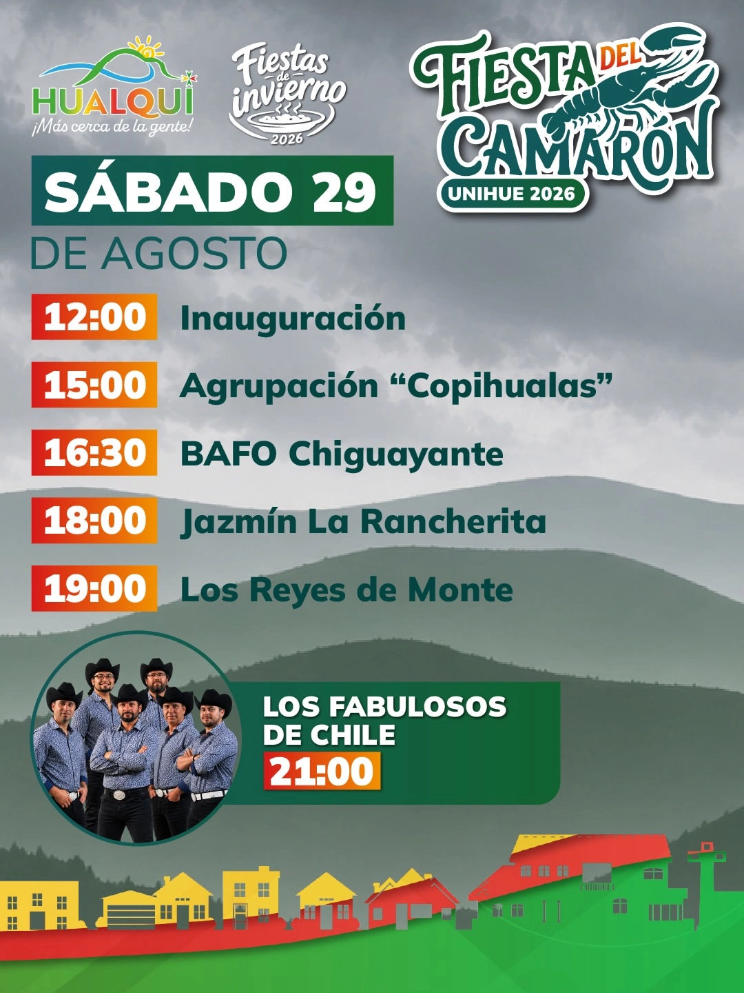 Fiesta del Camarón Unihue 2026 - Sábado