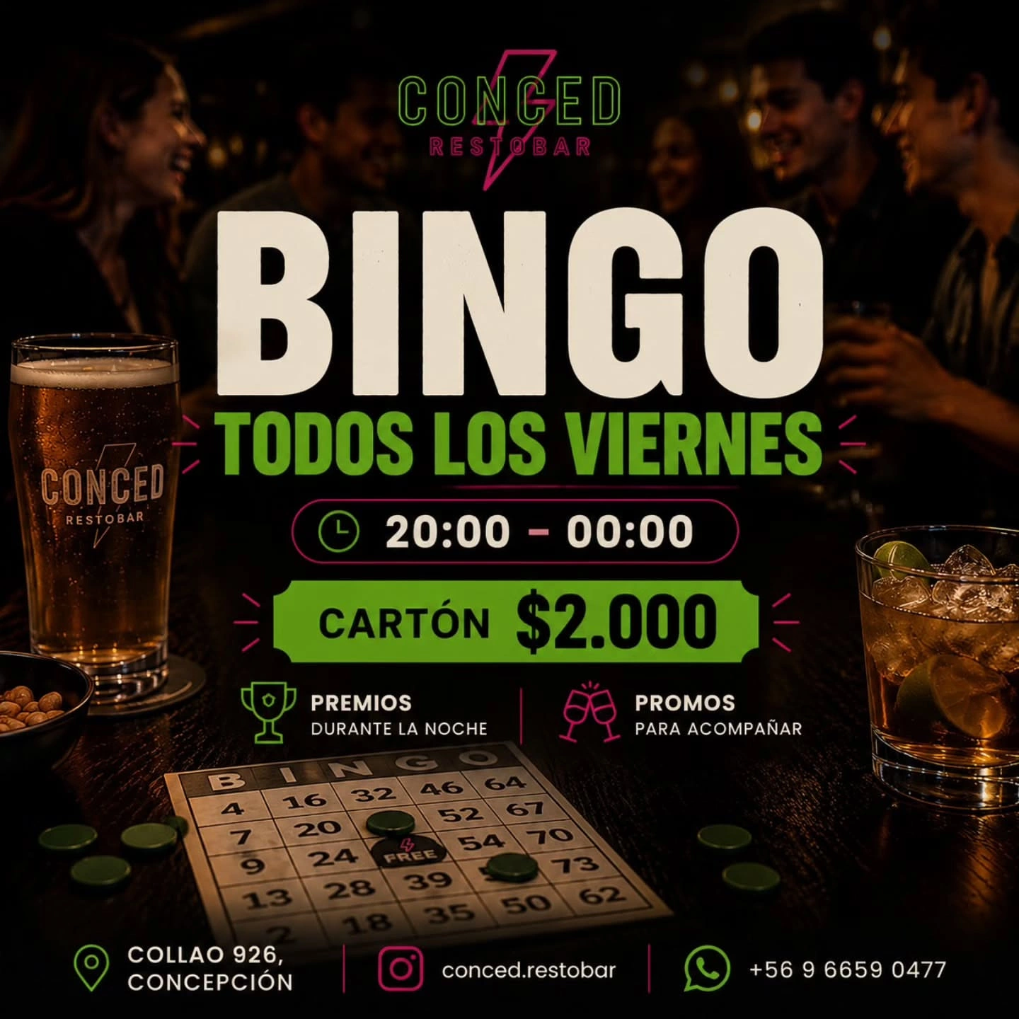 Bingo en Conced Restobar
