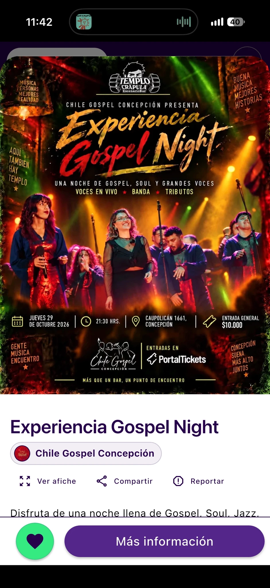 Experiencia Gospel Night