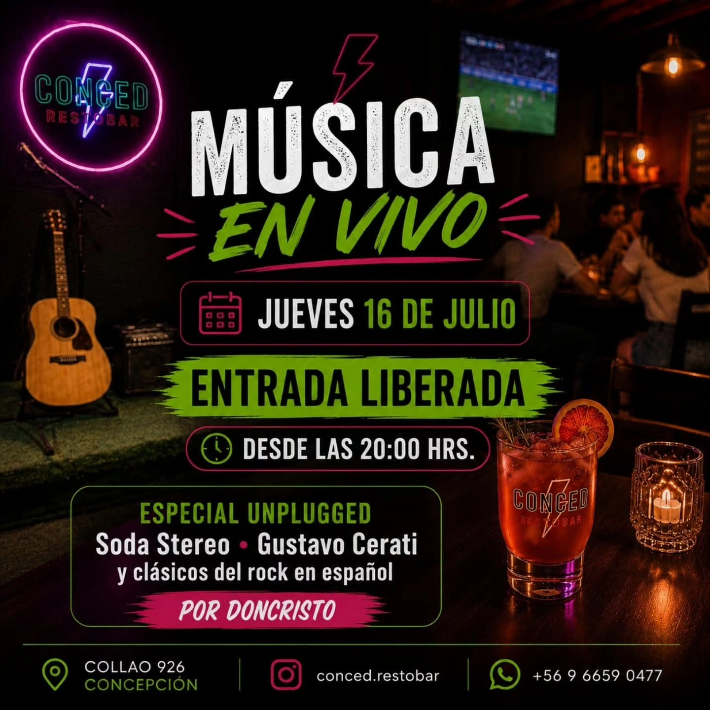 Música en Vivo: Unplugged de Soda Stereo