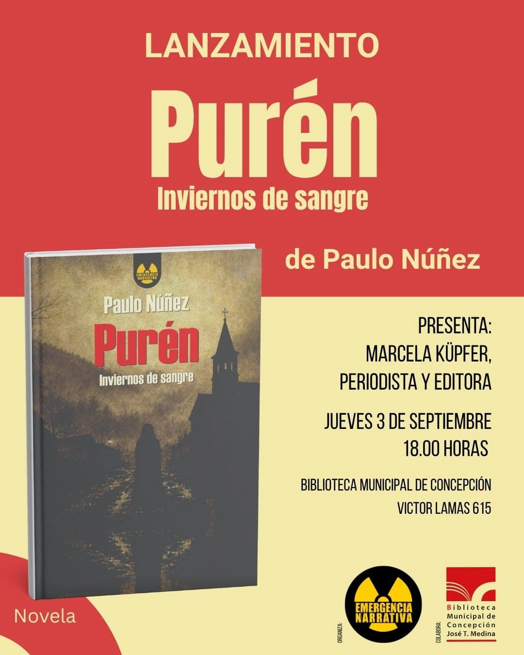 Lanzamiento de la novela 'Purén, Inviernos de sangre'