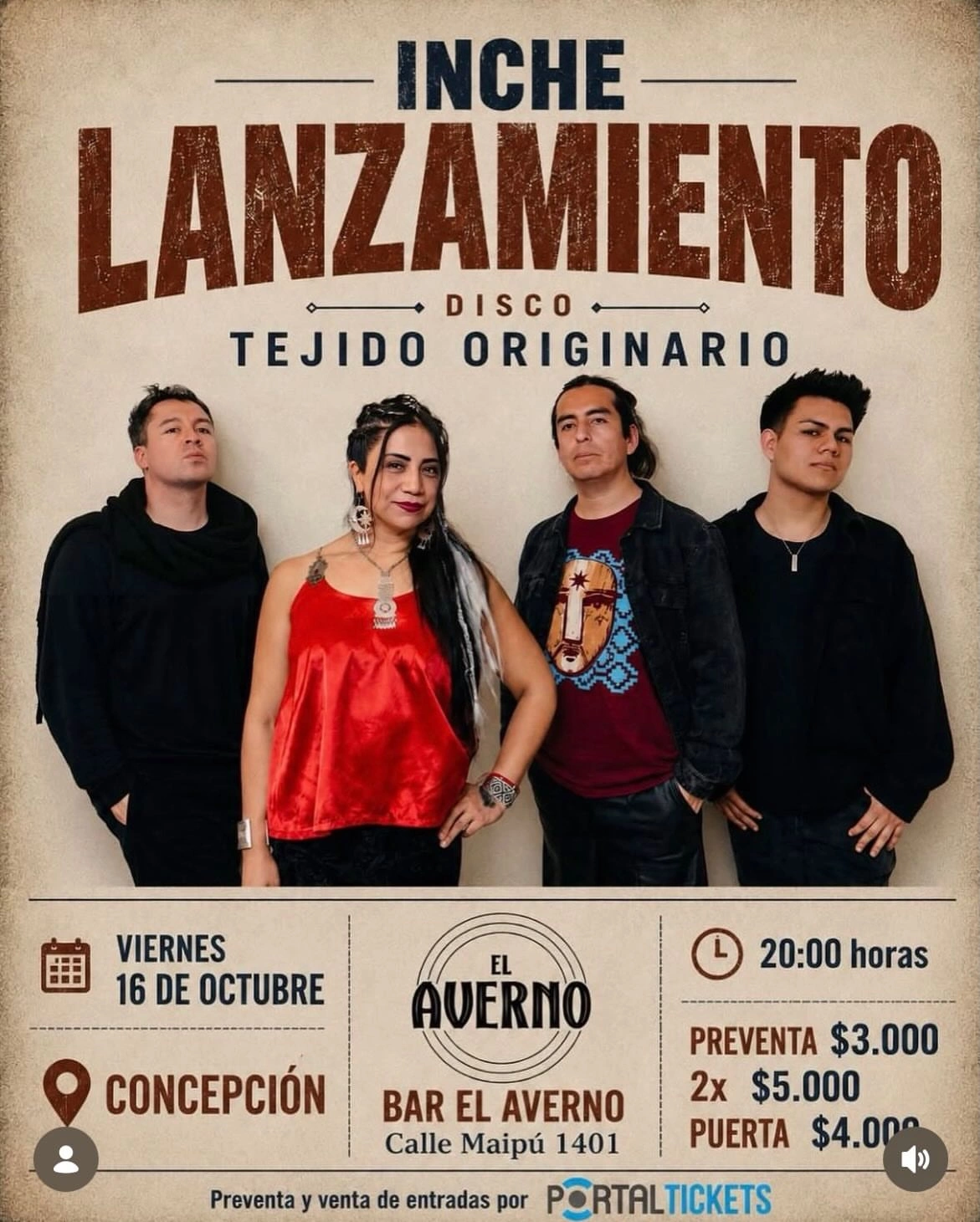 Inche Presentando su Disco Tejido Orgánico