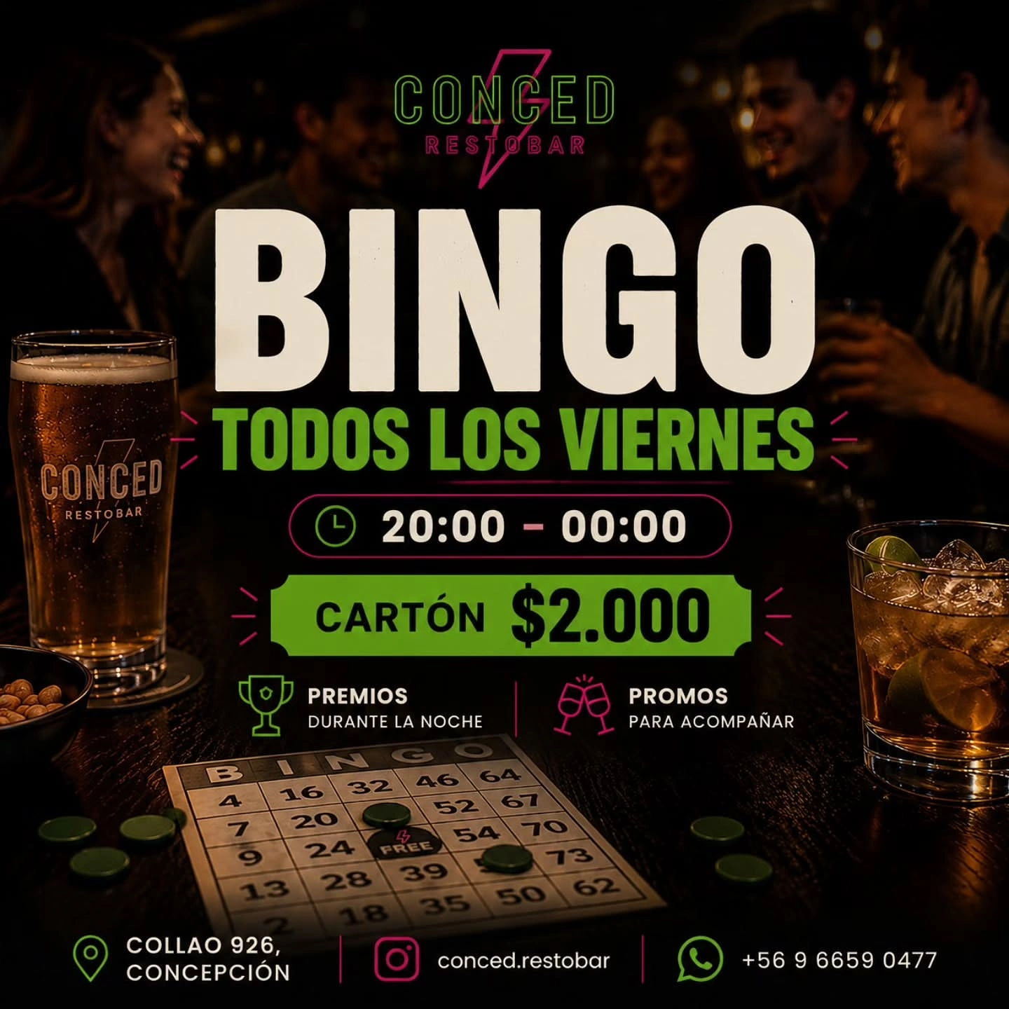 Bingo en Conced Restobar