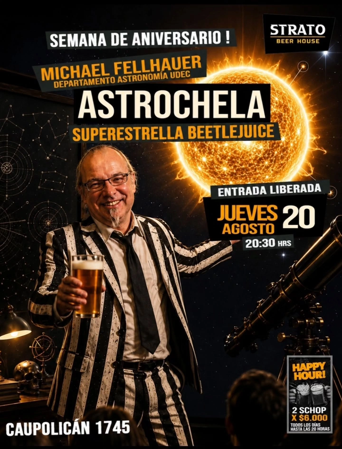 Astrochela: Celebración de Aniversario en Strato Beer House