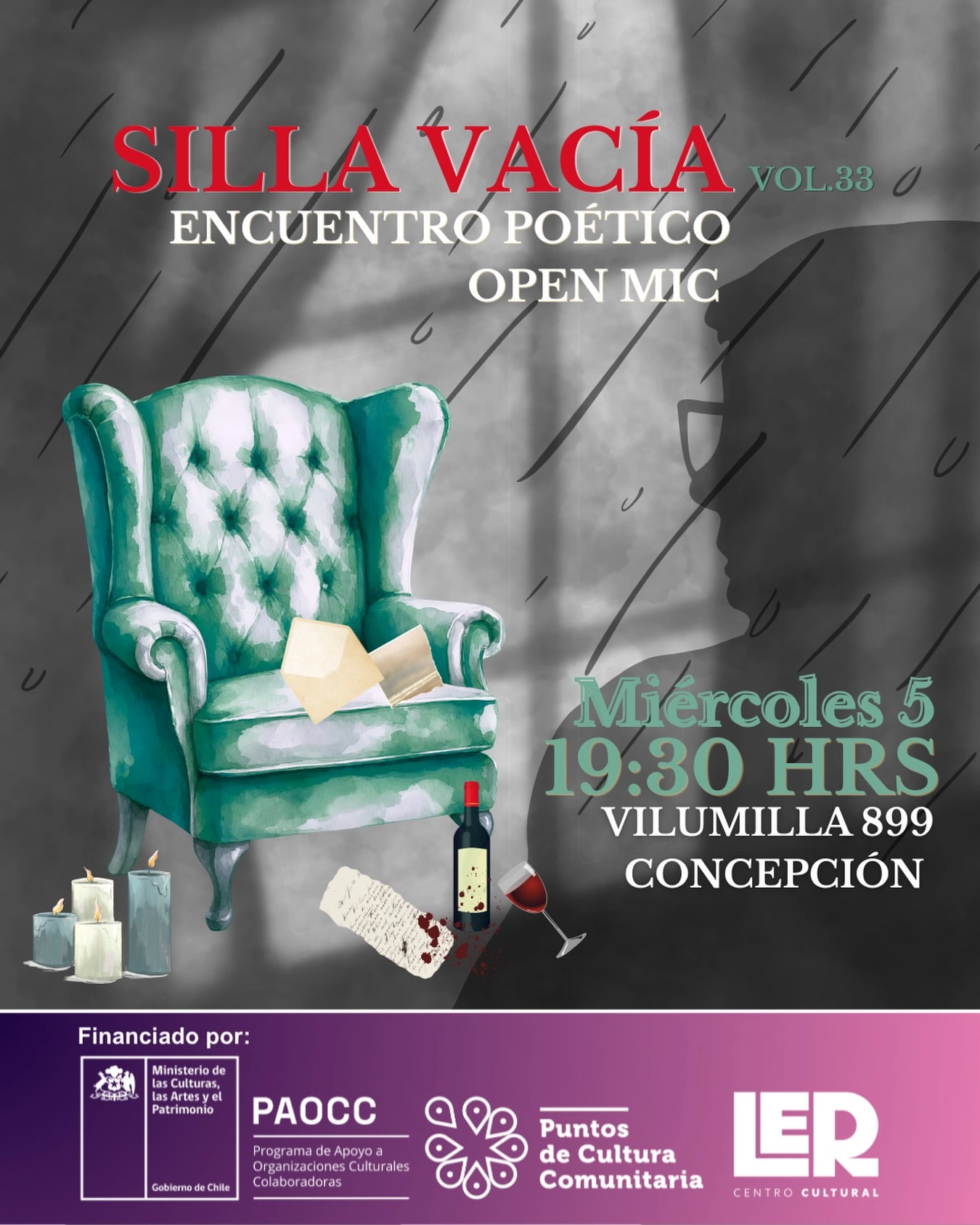 Silla Vacía Encuentro Poético Open Mic Vol.33