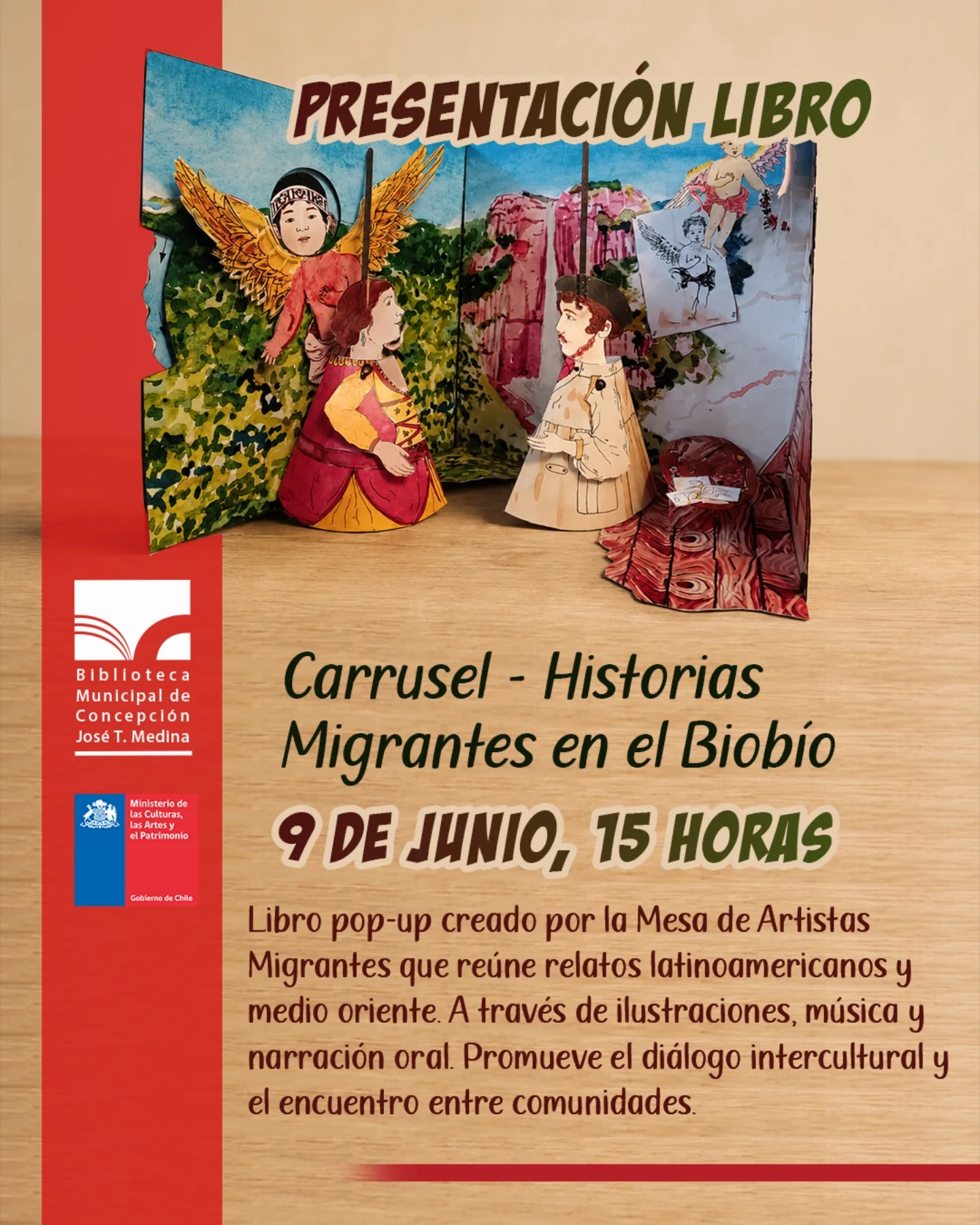 Presentación del libro Pop-Up 'Carrusel Historias Migrantes en el Biobío'