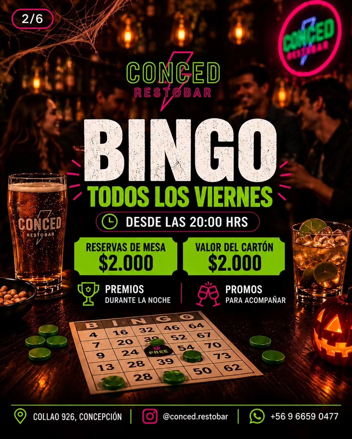 Bingo en Conced Restobar