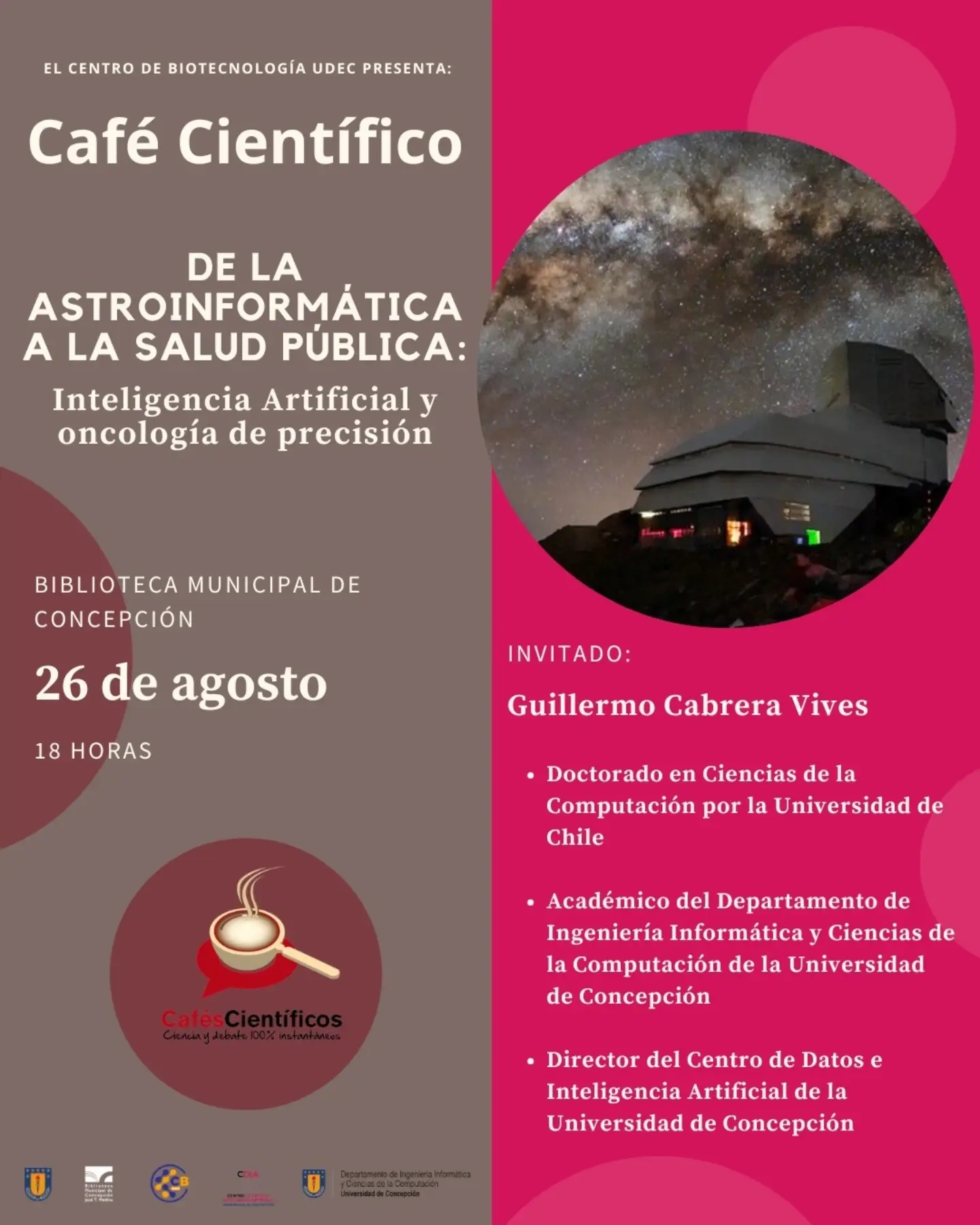 Café Científico: De la Astroinformática a la Salud Pública