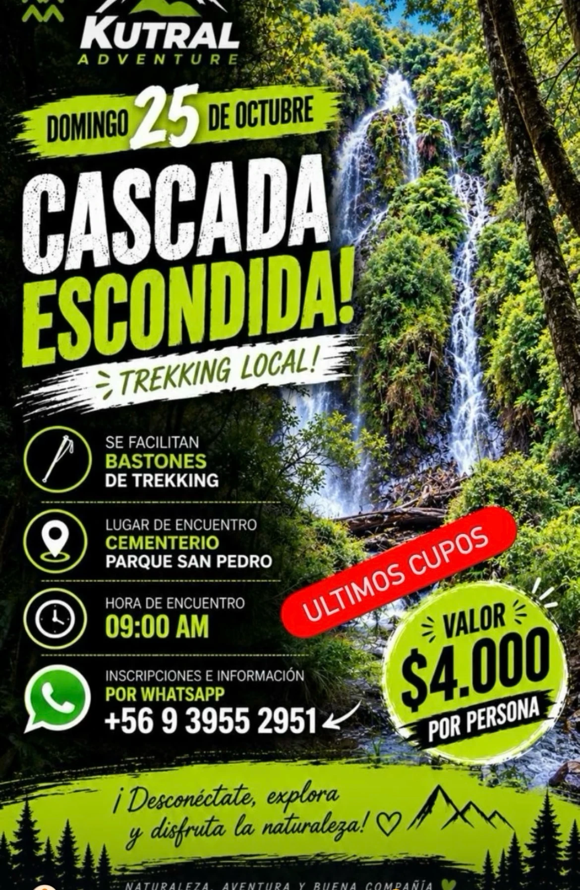 Trekking a la Cascada Escondida