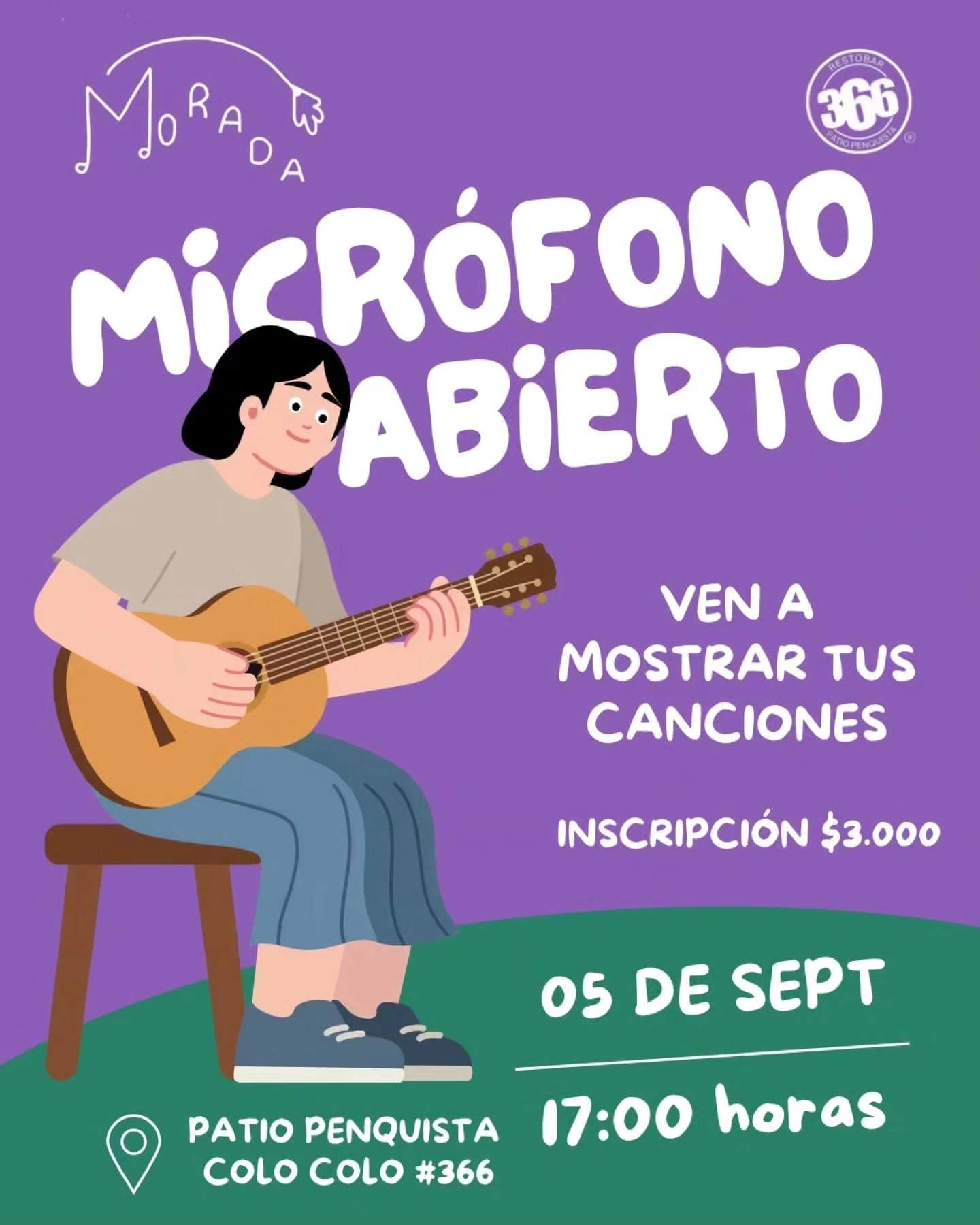 Micrófono Abierto Morada