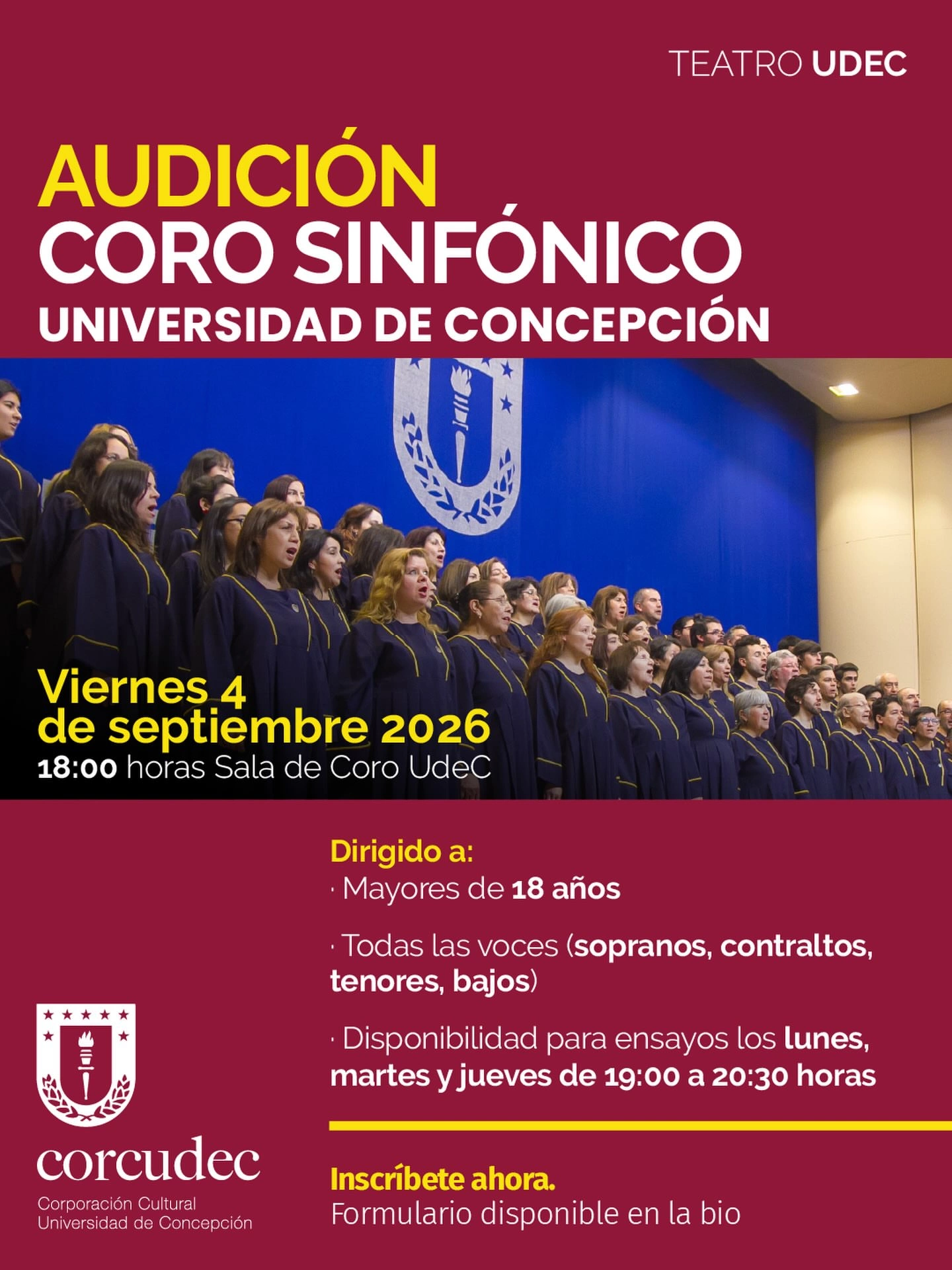 Audición Coro Sinfónico Universidad de Concepción