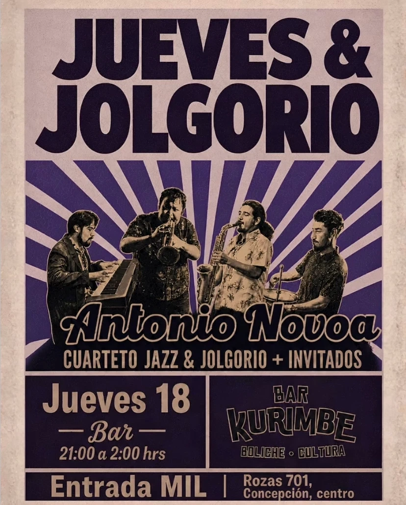 Jueves & Jolgorio con Antonio Novoa Cuarteto Jazz