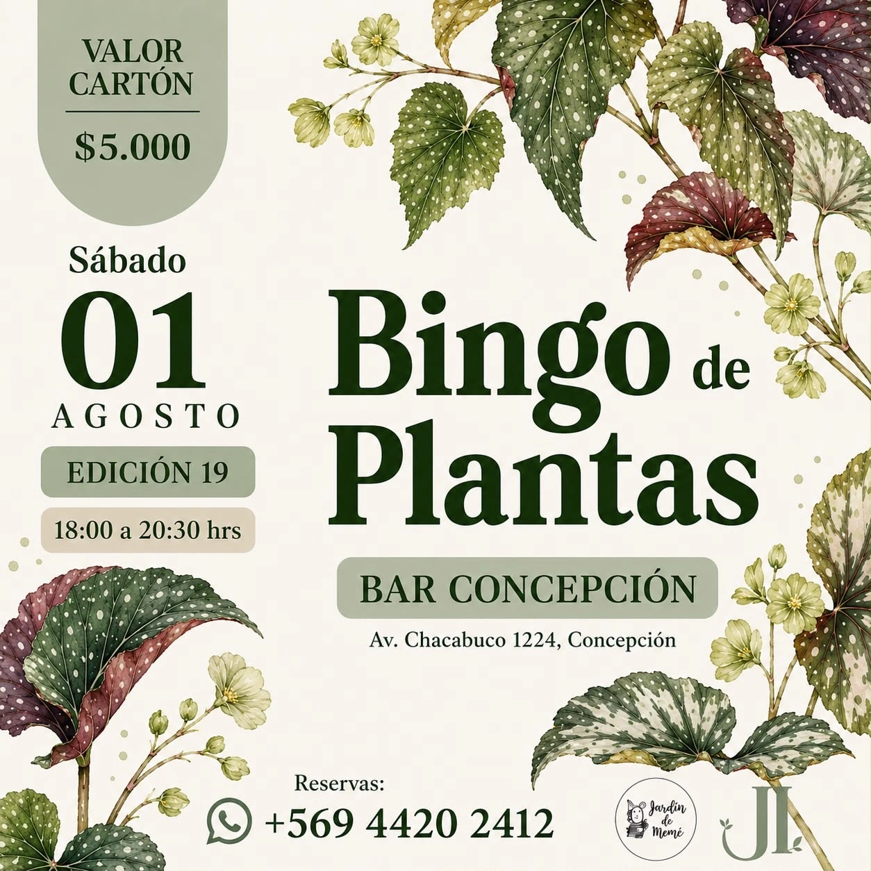 Bingo de Plantas - Edición 19