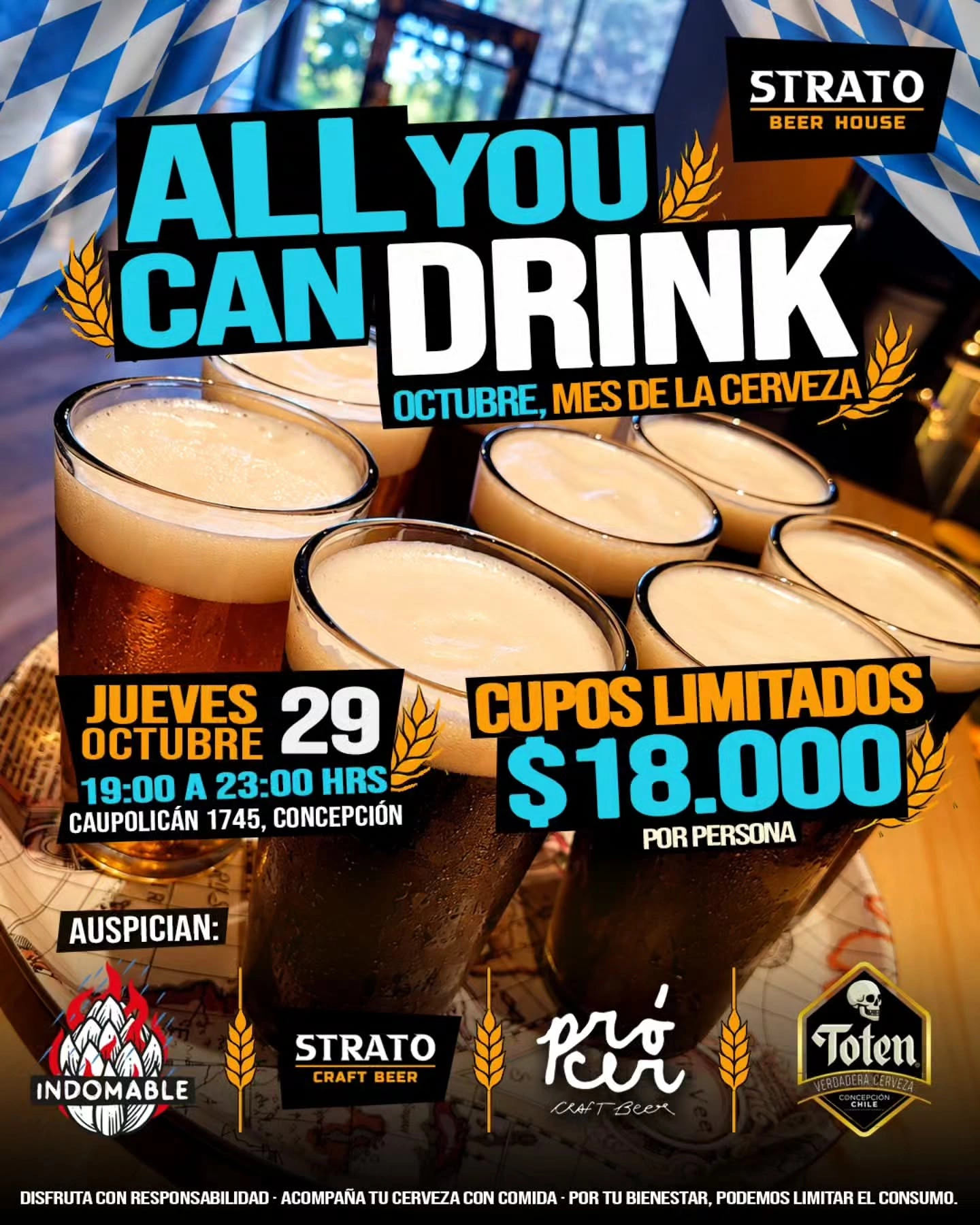 ALL YOU CAN DRINK - Octubre en Strato Beer House