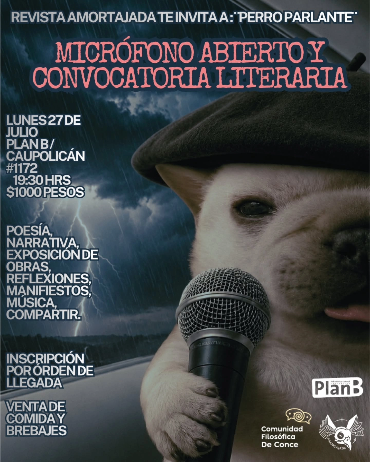 Perro Parlante: Micrófono Abierto y Convocatoria Literaria