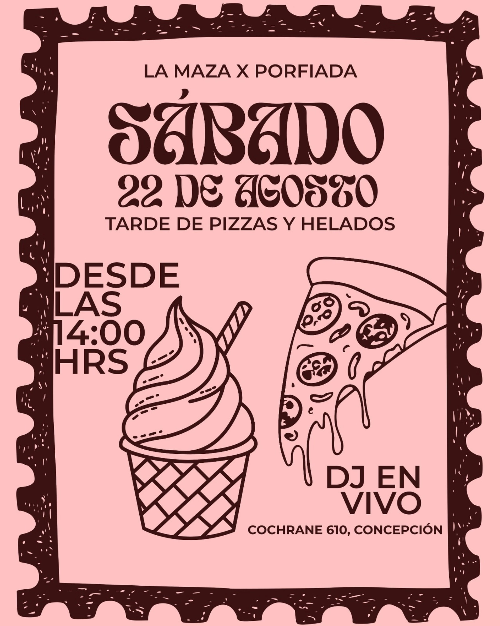 Tarde de Pizzas y Helados con DJ en Vivo