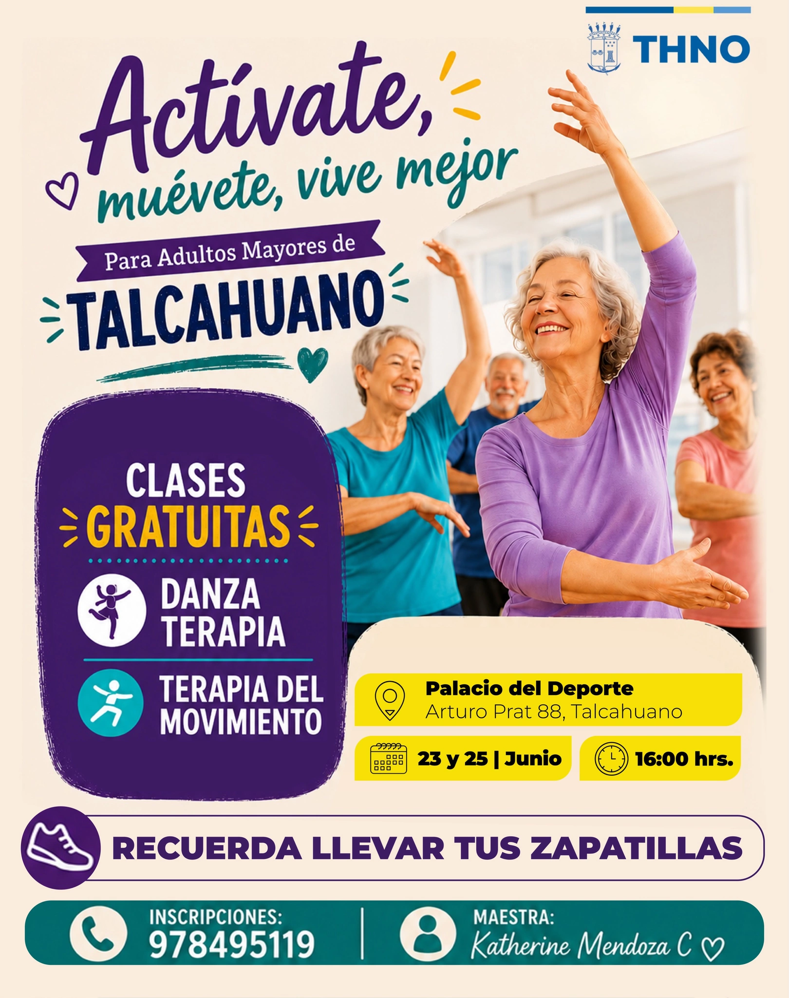 Clase Gratuita de Danza Terapia - Adultos Mayores