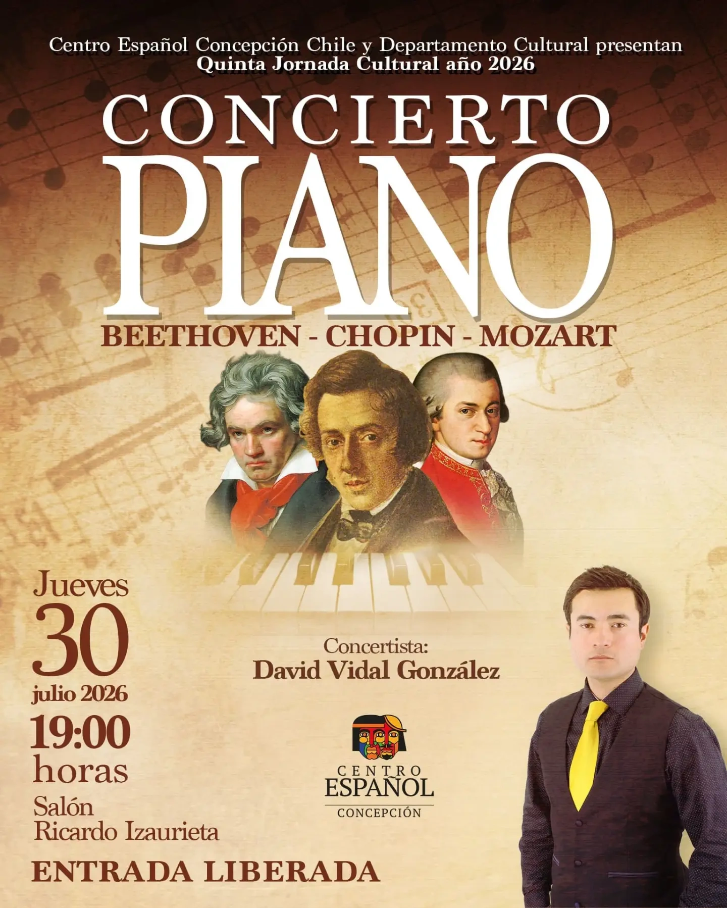 Concierto Piano: Beethoven - Chopin - Mozart