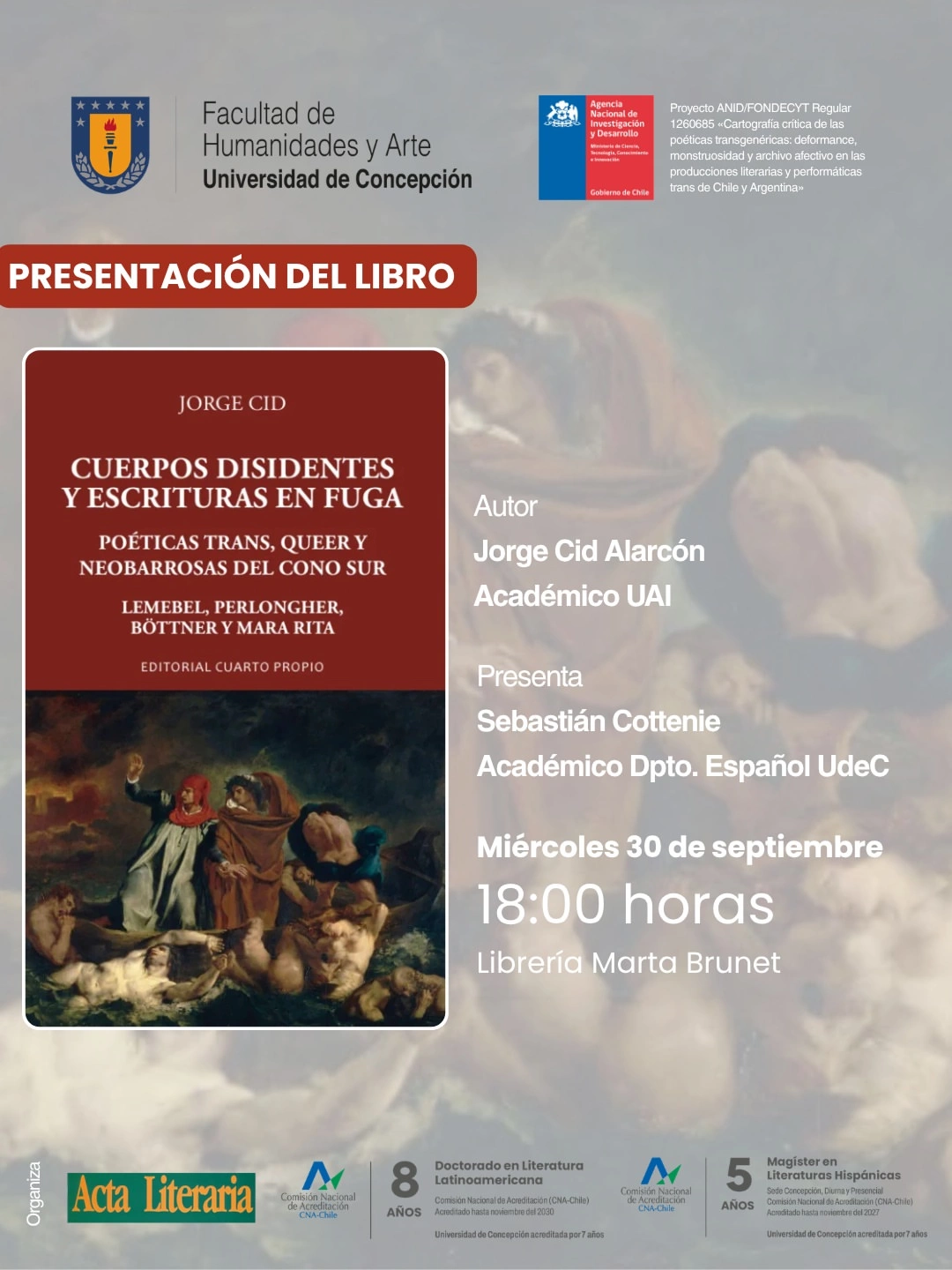 Presentación del libro 'Cuerpos disidentes y escrituras en fuga'