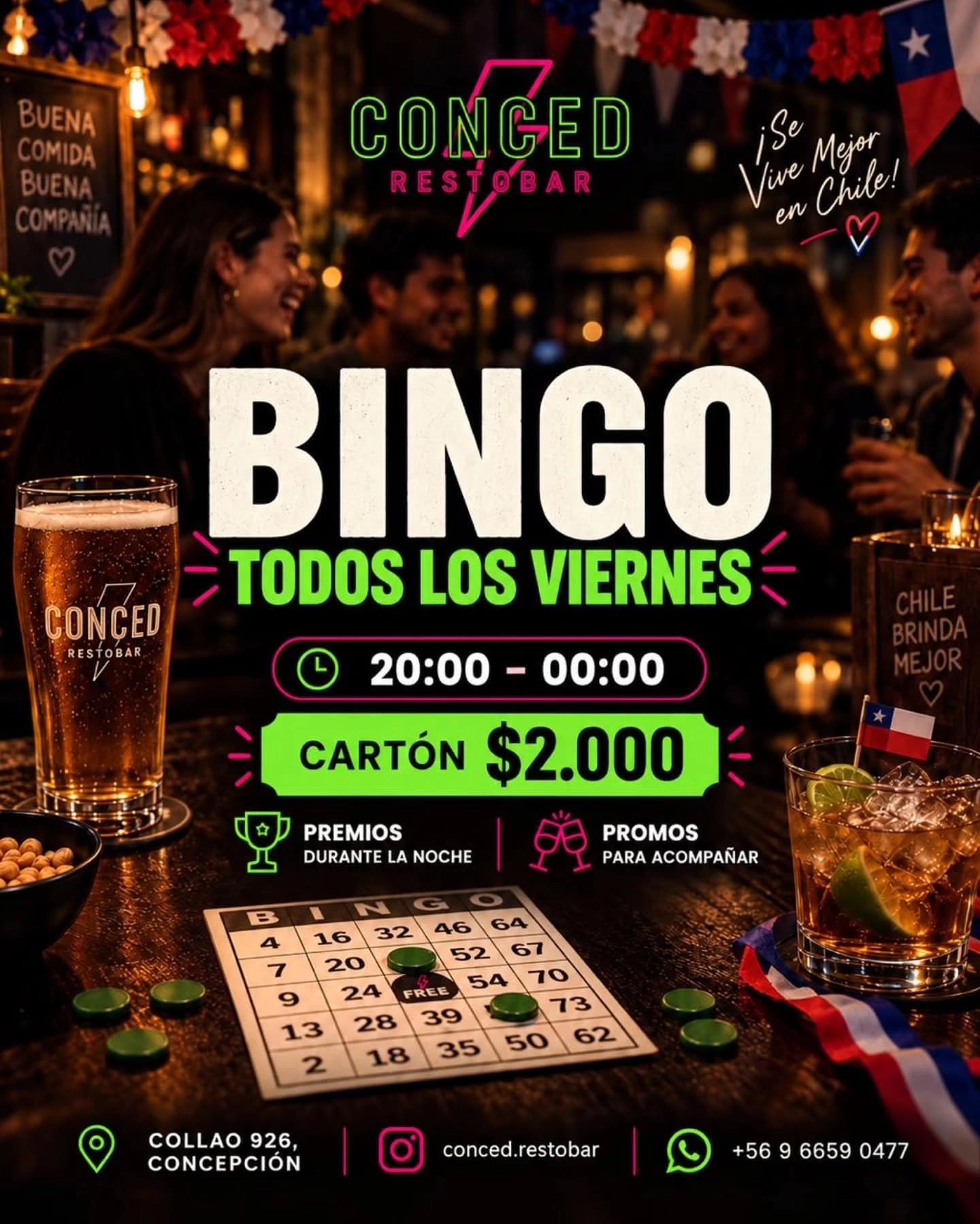 Bingo en Conced Restobar