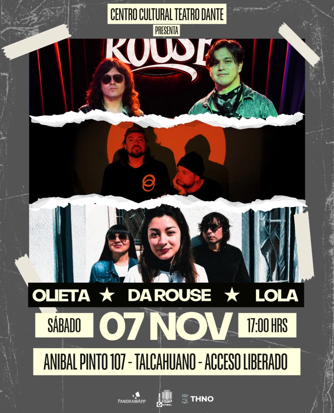 [OLIETA / DA ROUSE / BANDA LOLA] Rock-Pop en Talcahuano